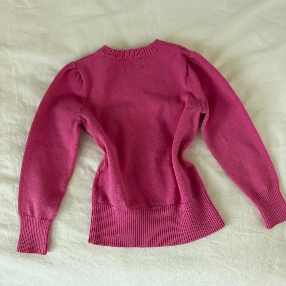 Kids Pink Ralph Lauren V neck sweater